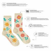 Fun Flowers Mismatched Socks