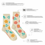 Fun Flowers Mismatched Socks