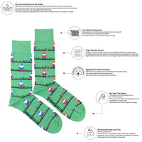 Garden Grandpa Gnomes Mismatched Socks M