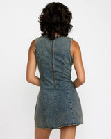 Jessie Mini Dress - Dusty Blue