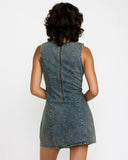 Jessie Mini Dress - Dusty Blue