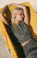 Merit Gingham Top - Black