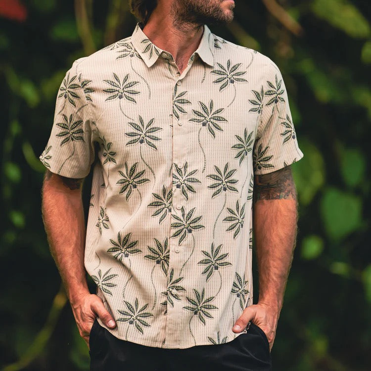 Bless Up Breathable Stretch Shirt - Fossil Print