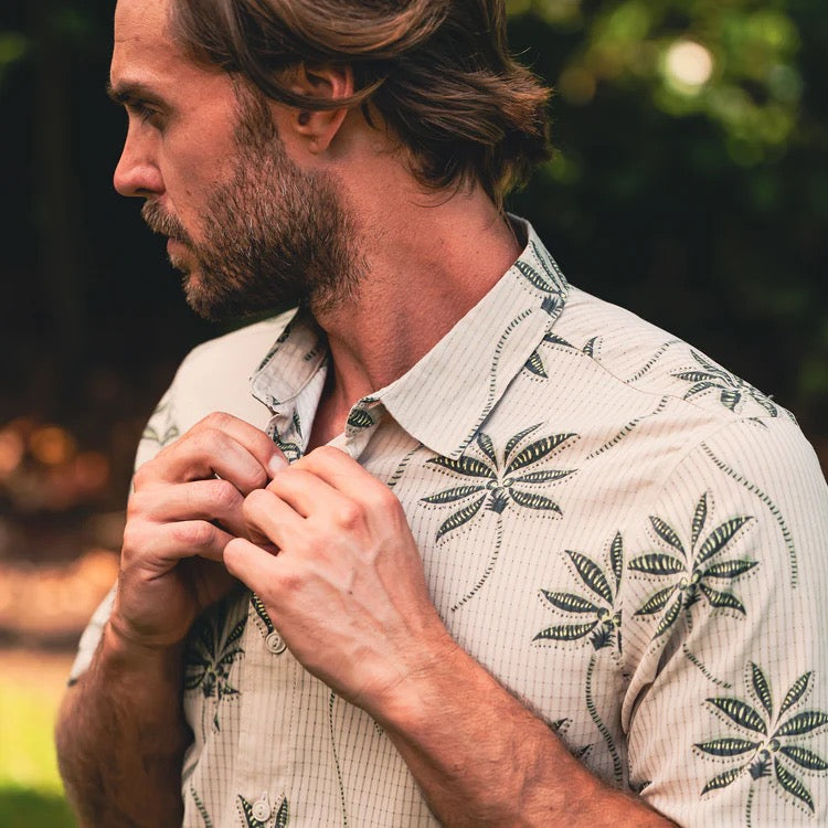 Bless Up Breathable Stretch Shirt - Fossil Print