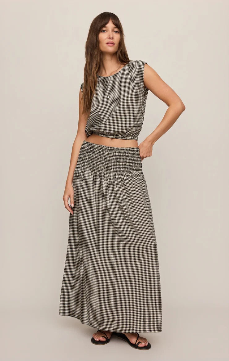 Merit Gingham Top - Black
