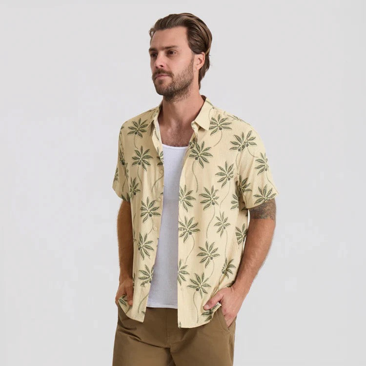 Bless Up Breathable Stretch Shirt - Fossil Print