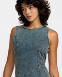 Jessie Mini Dress - Dusty Blue