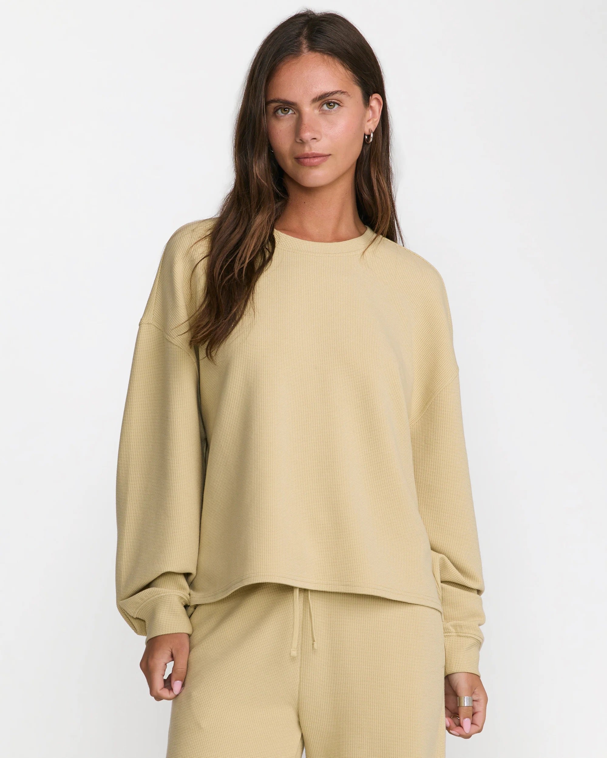 Glory Waffle Pullover Crew