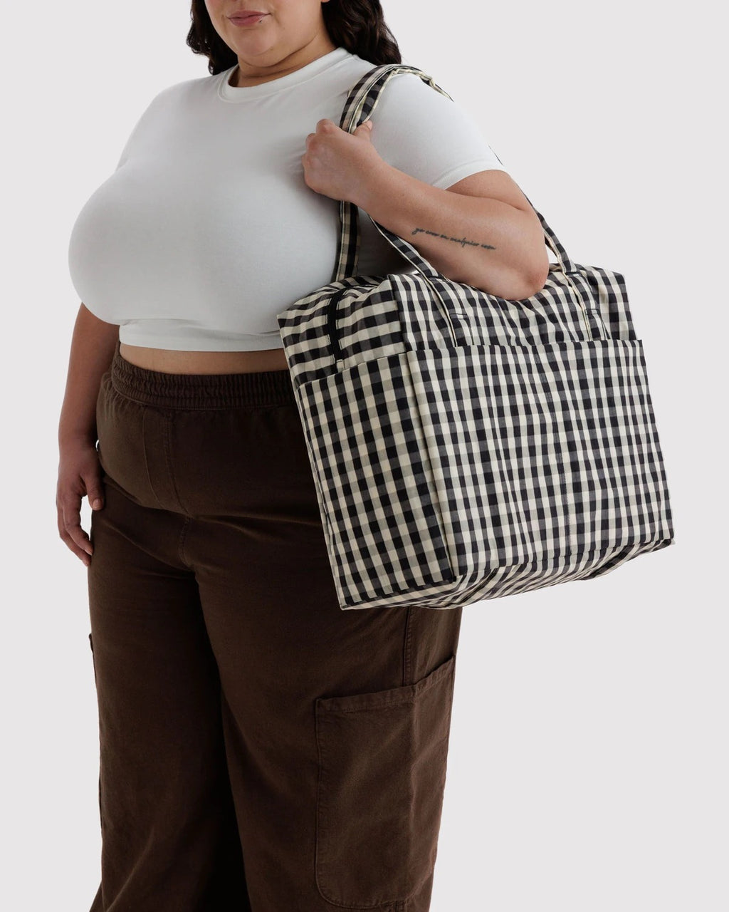 Cloud Carry-On - Black & Cream Gingham