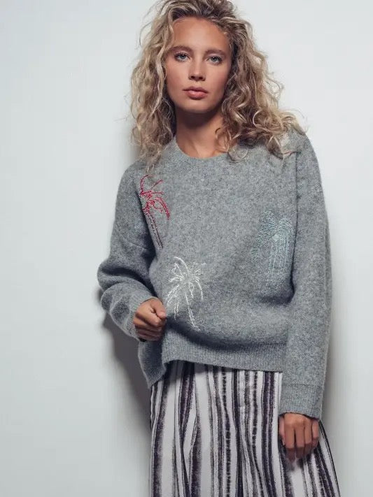 Firework Embroidery Sweater