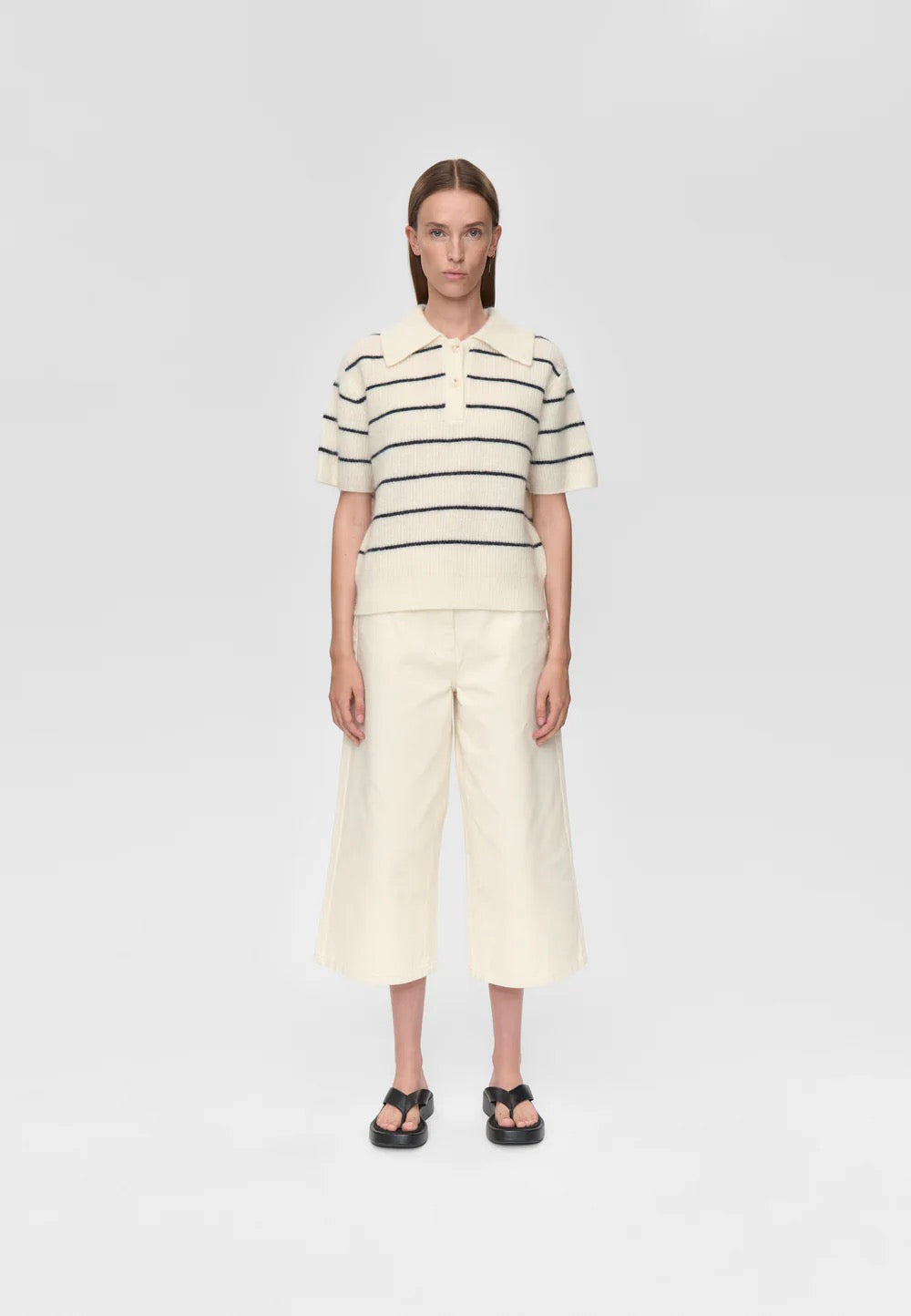 Ruth Knit Polo - Coco Milk