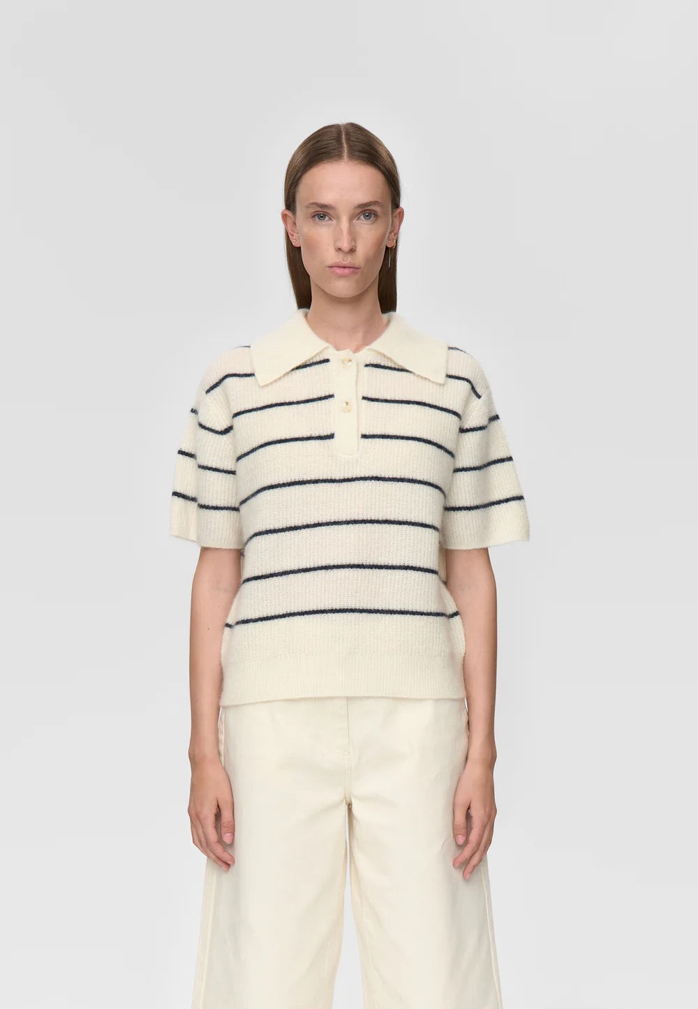 Ruth Knit Polo - Coco Milk