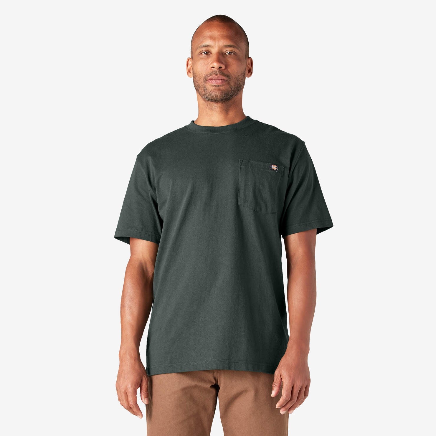 Heavyweight Crew Neck Tee - Hunter Green