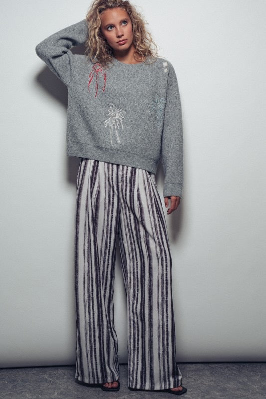 Firework Embroidery Sweater