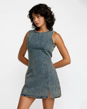 Jessie Mini Dress - Dusty Blue