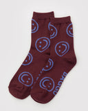 Crew Sock - Mahogany Happy