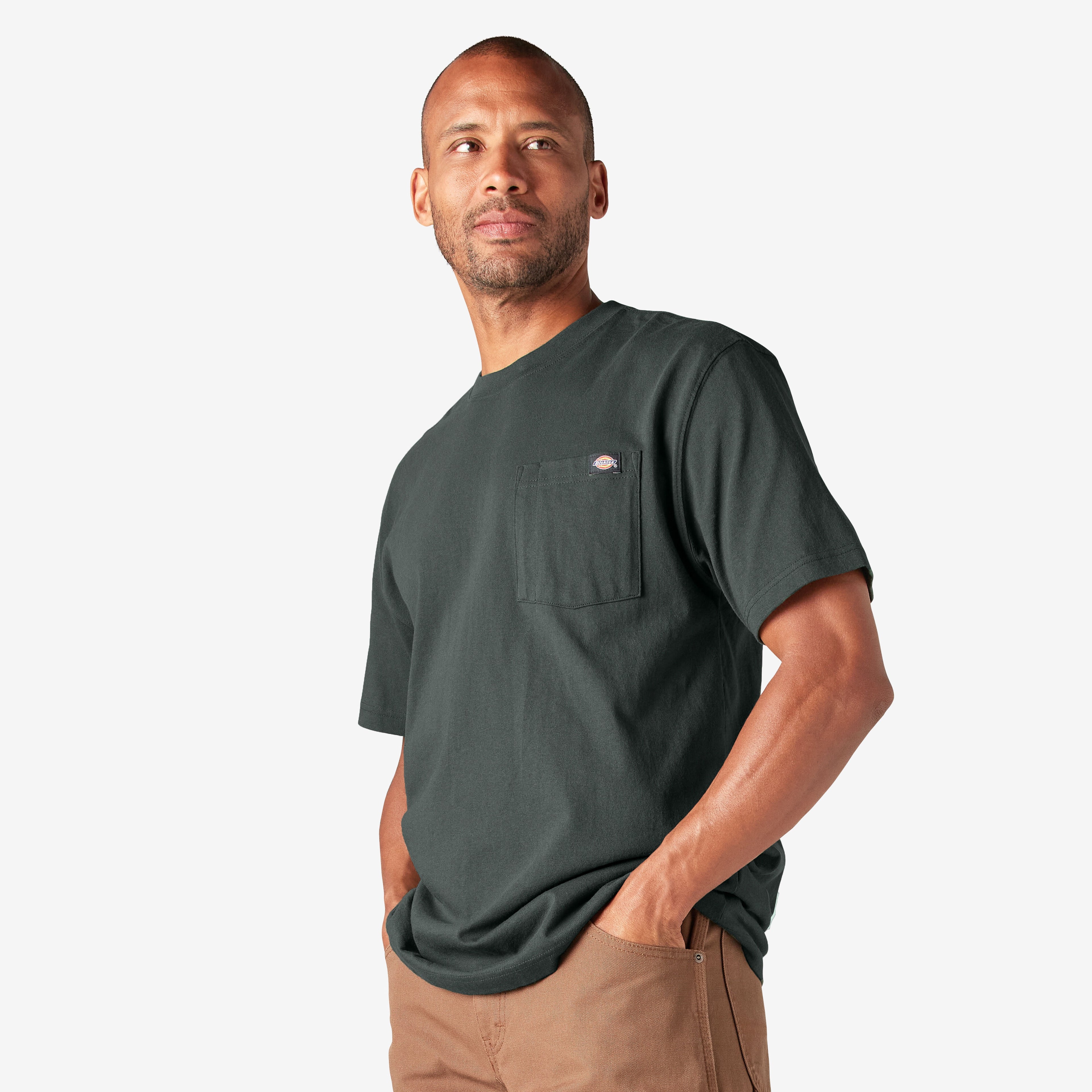 Heavyweight Crew Neck Tee - Hunter Green