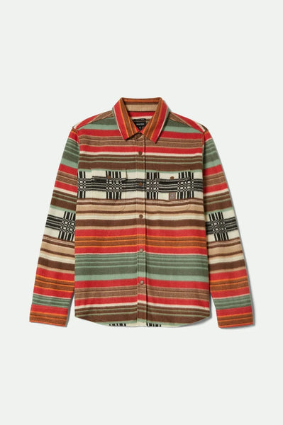 Bowery Arctic Stretch Fleece Flannel - Multi Blanket Stripe