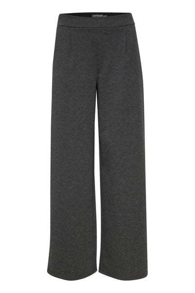 Kate Sus Long Wide Pant 2 - Dark Grey Melange