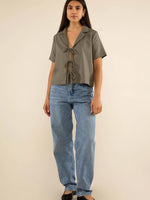 Nico Short Sleeve Tie Blouse