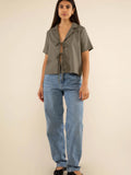 Nico Short Sleeve Tie Blouse