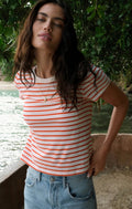 Junie Striped Tee - Lychee