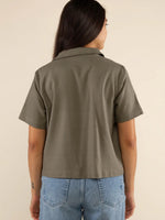 Nico Short Sleeve Tie Blouse
