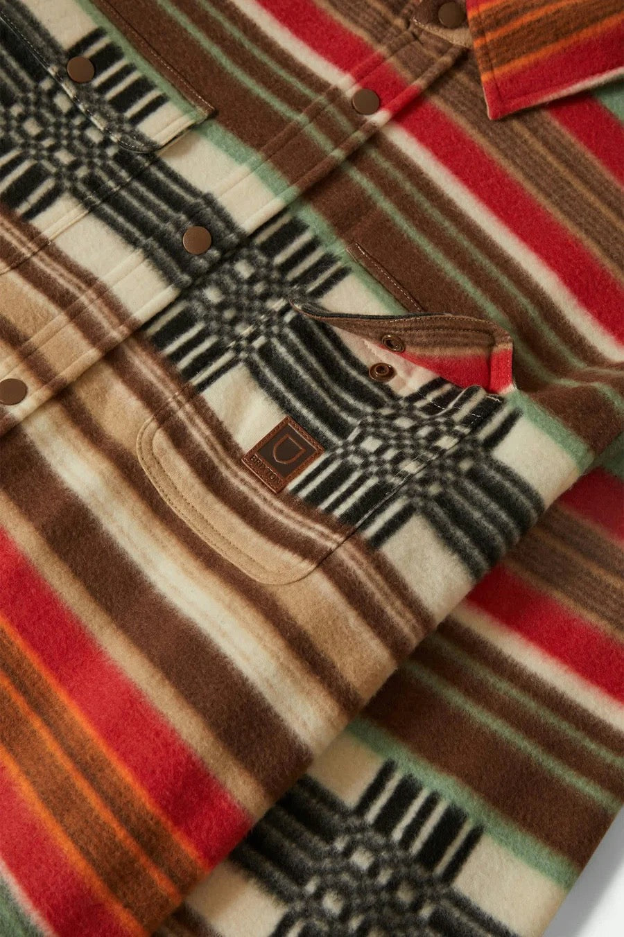 Bowery Arctic Stretch Fleece Flannel - Multi Blanket Stripe