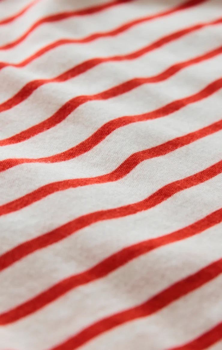 Junie Striped Tee - Lychee