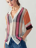 Hailee Button Down Crochet Top