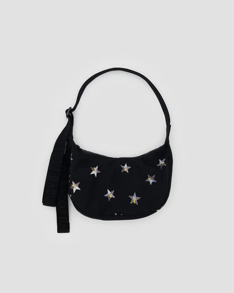 Small Nylon Crescent Bag - Stars
