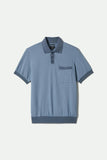 Weekend Herringbone Polo - Borrow Blue/Bering Sea