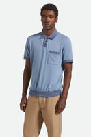 Weekend Herringbone Polo - Borrow Blue/Bering Sea