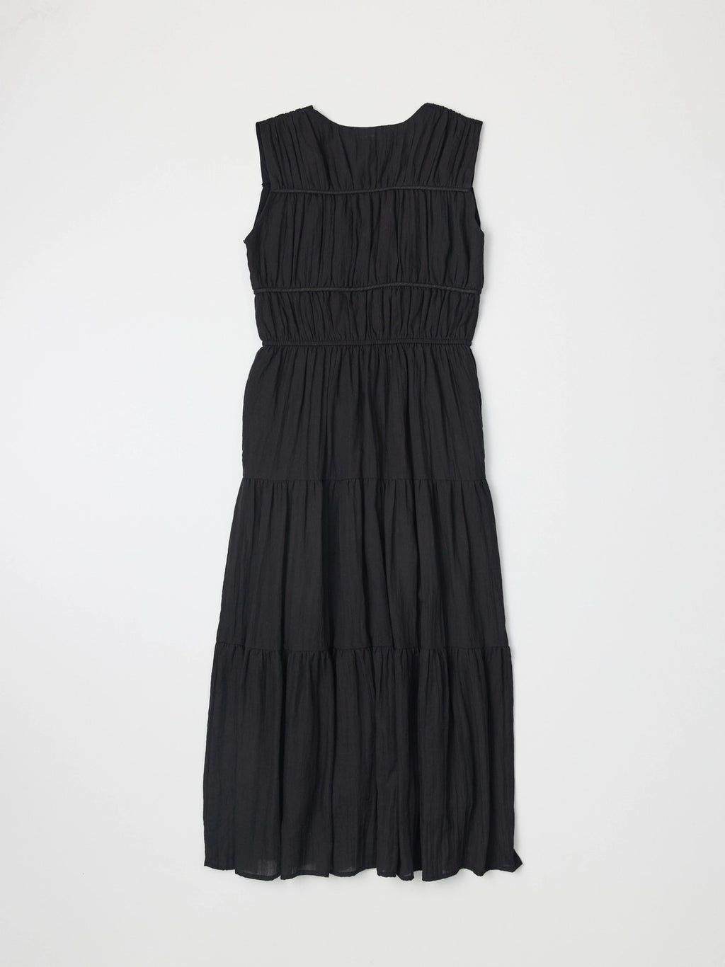 The Cora Gathered Neck Dress - Black