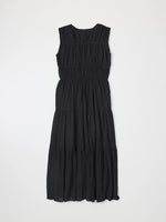 The Cora Gathered Neck Dress - Black