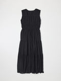 The Cora Gathered Neck Dress - Black