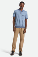 Weekend Herringbone Polo - Borrow Blue/Bering Sea