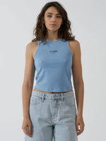 Split Decision Curve Tank - Sea Blue
