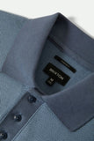 Weekend Herringbone Polo - Borrow Blue/Bering Sea