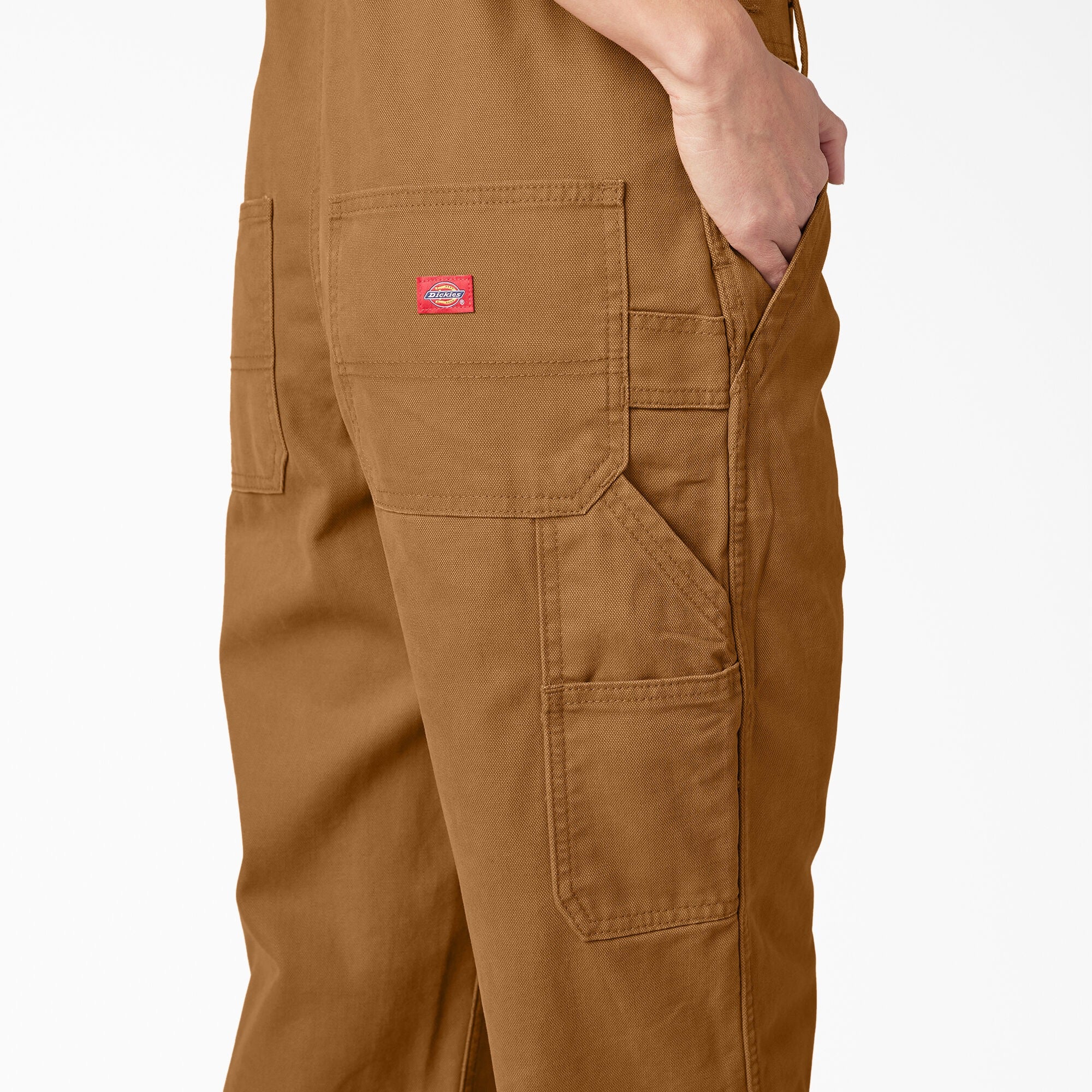 Relaxed Fit Bib Overalls - Rinsed Duck Brown
