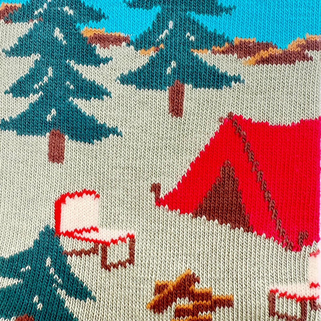 Canada Mountain Scene Mismatched Socks M