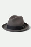 Horton Convertabrim Packable Felt Fedora - Grey/Charcoal