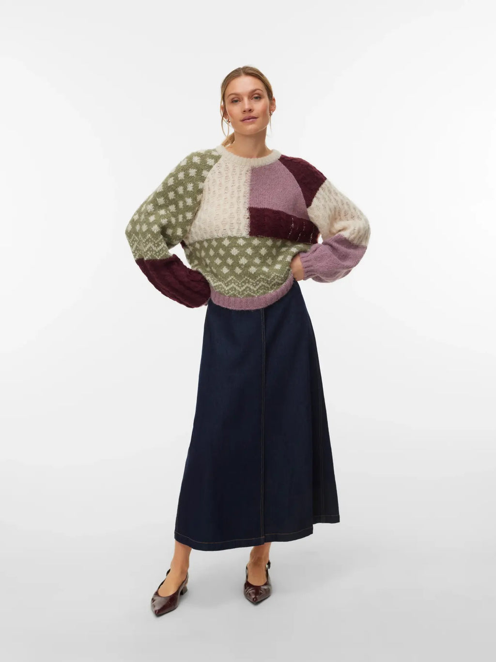 Kristin O Neck Pullover - Sweet Grape