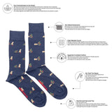Cat & Xmas Tree Mismatched Socks M