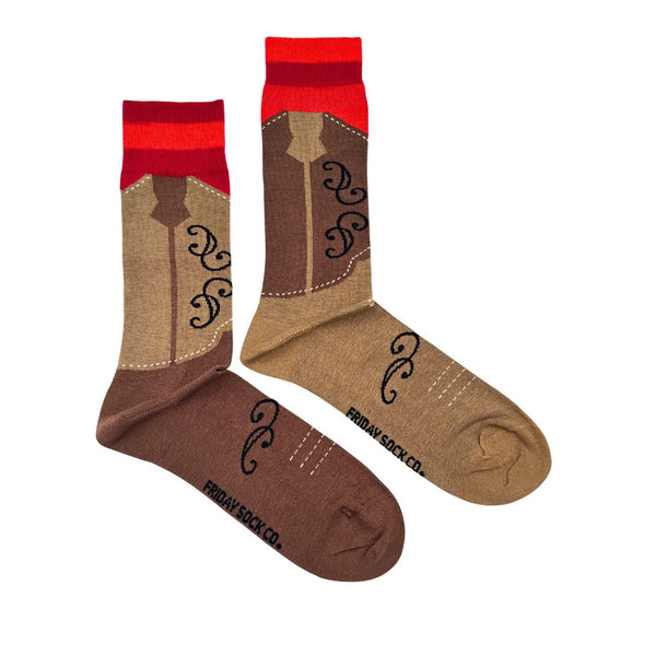 Cowboy Boot Mismatched Socks M