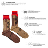 Cowboy Boot Mismatched Socks M