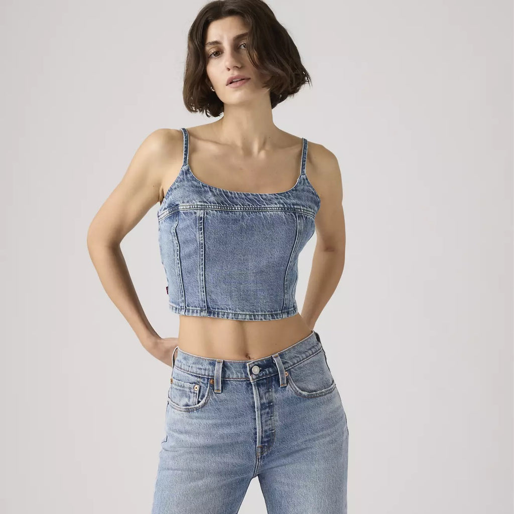 Jadine Denim Cami Tank - Twisted Stone