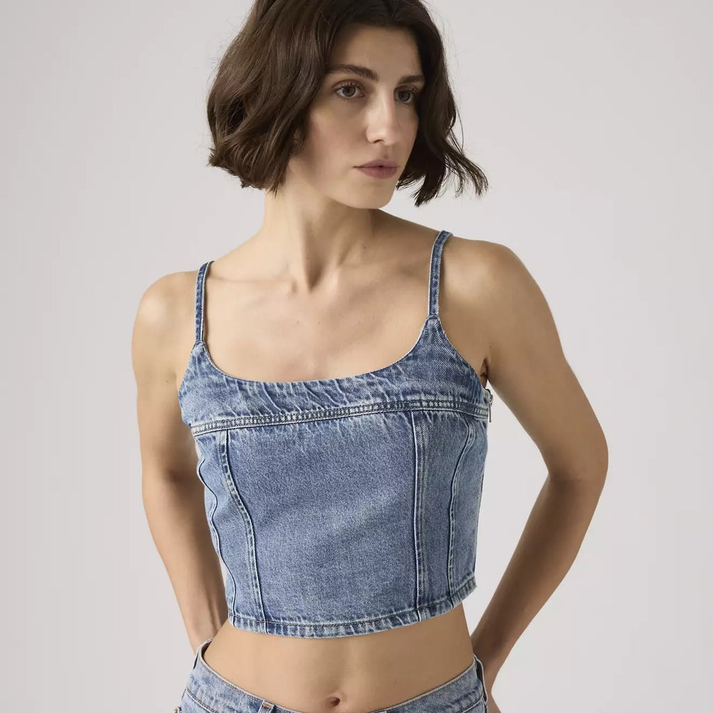 Jadine Denim Cami Tank - Twisted Stone
