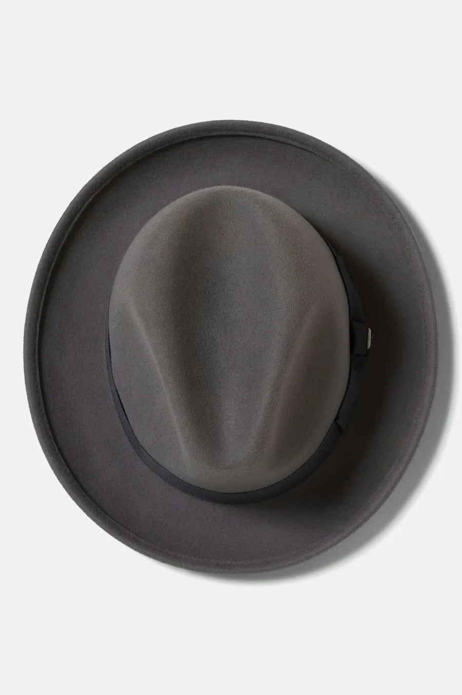 Horton Convertabrim Packable Felt Fedora - Grey/Charcoal
