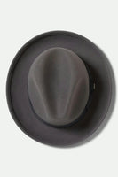 Horton Convertabrim Packable Felt Fedora - Grey/Charcoal